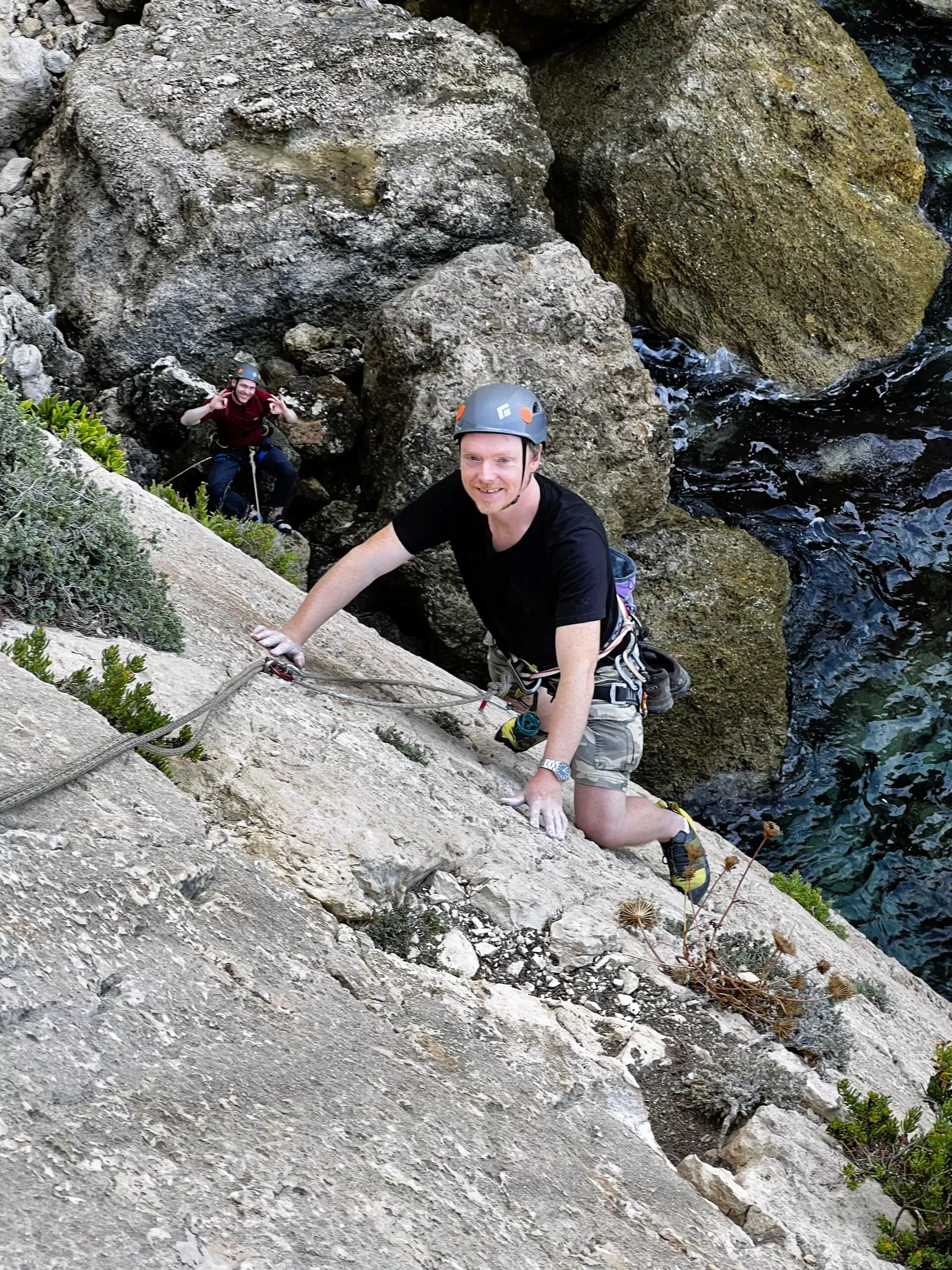 Man enjoy climbing in Malta