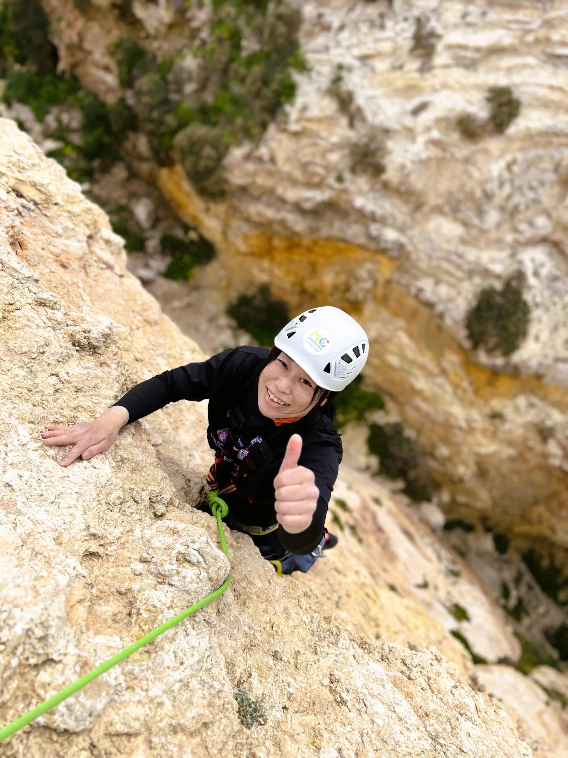 Women climber on a climbing holiday