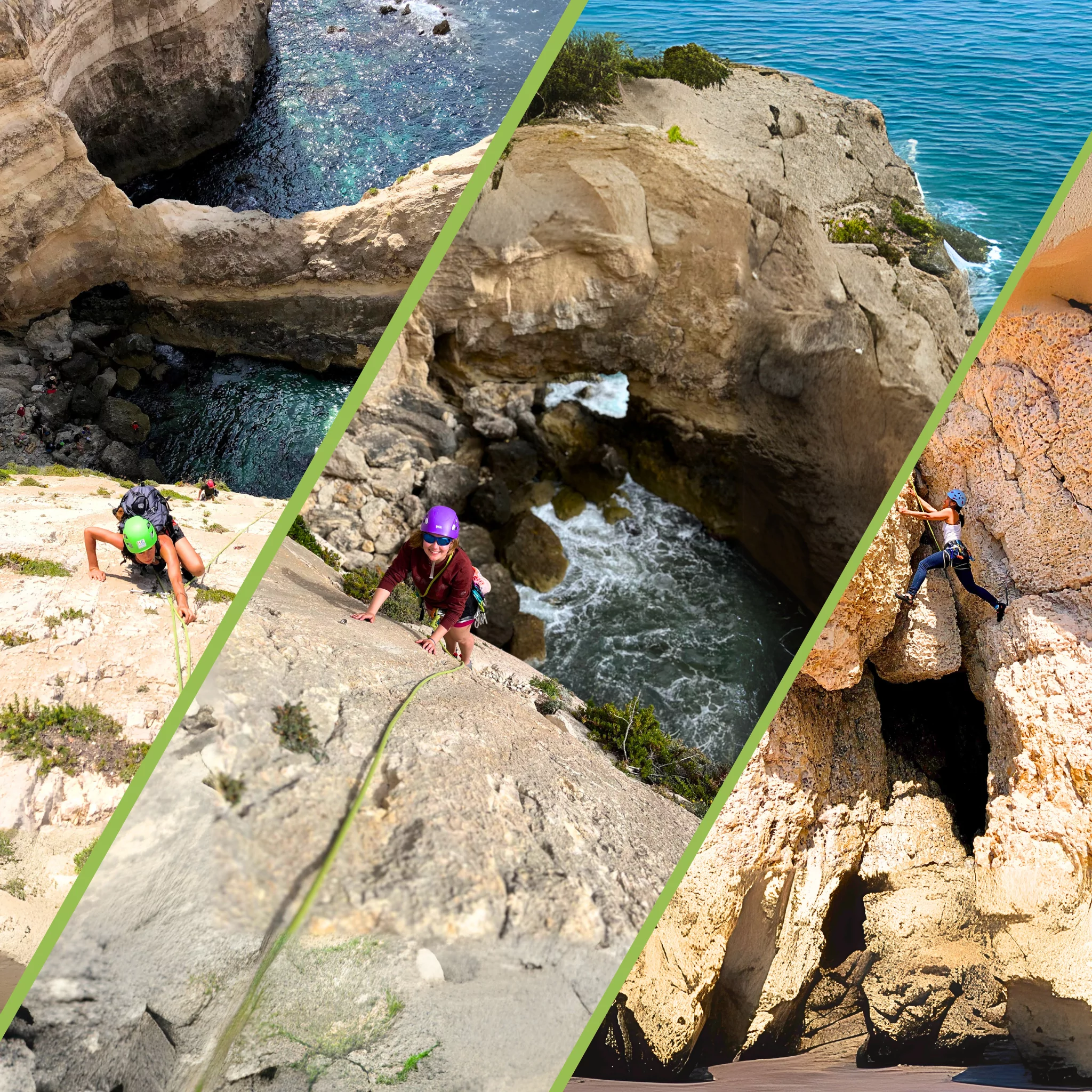 Women on a climbing holiday in Malta.